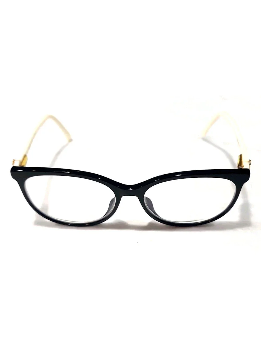 Jimmy Choo JC309 Black White Cat Eyes Eyeglasses 53-16 145 Italy